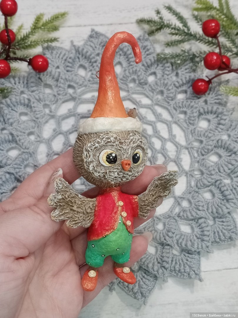 Совиные детки — Лепка авторских игрушек и папье