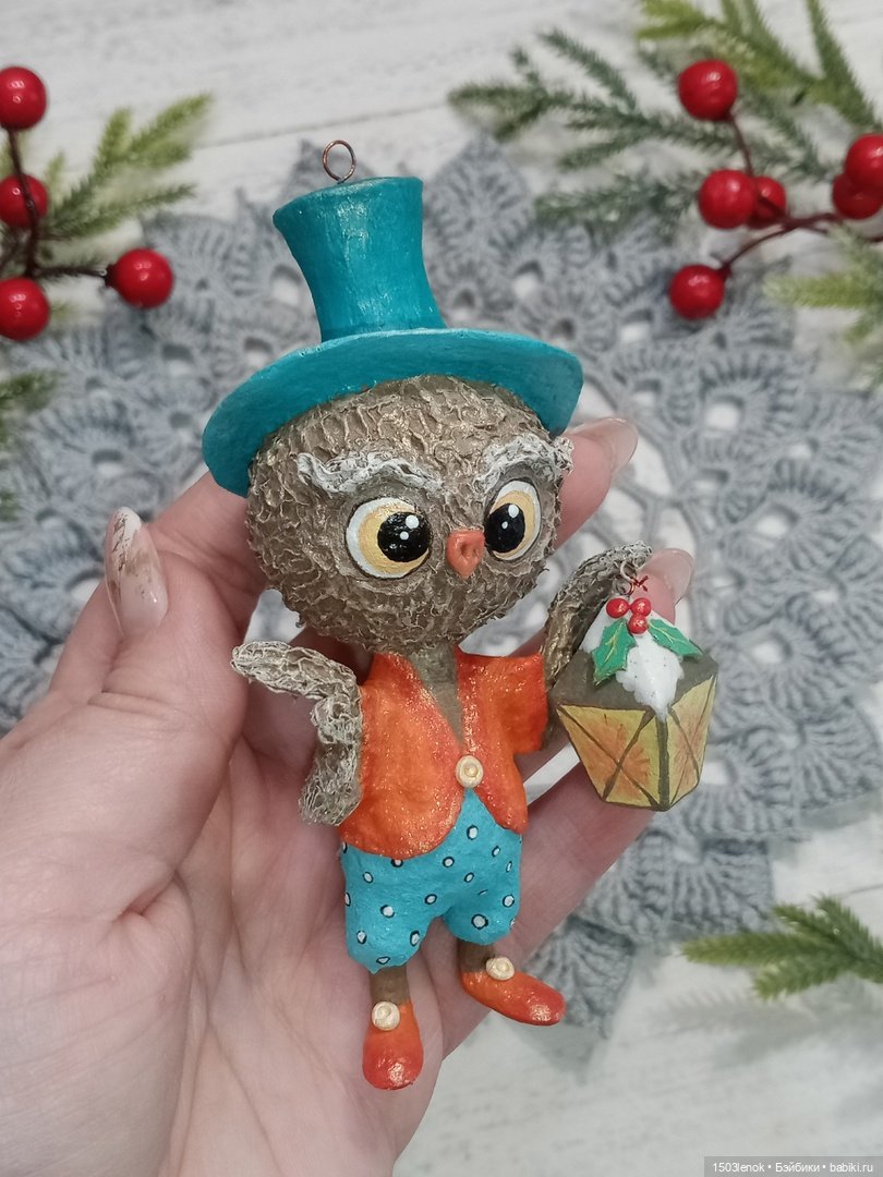 Совиные детки — Лепка авторских игрушек и папье (фото 3)