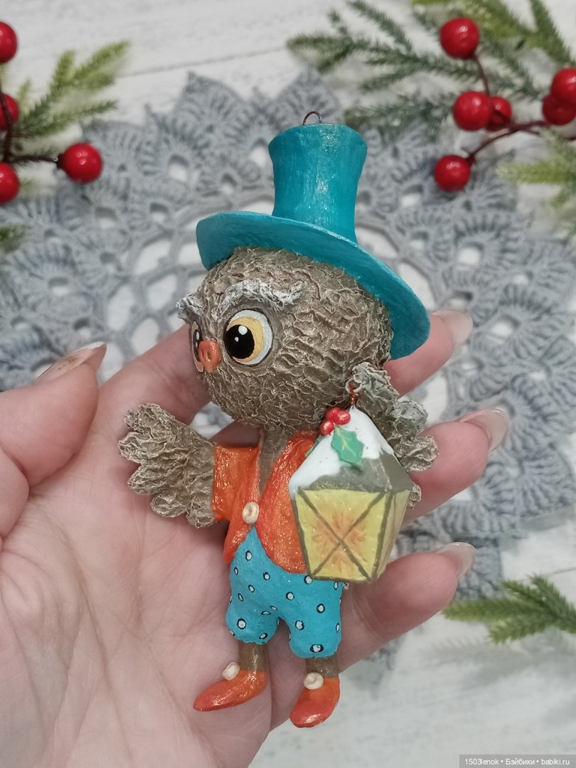 Совиные детки — Лепка авторских игрушек и папье (фото 4)