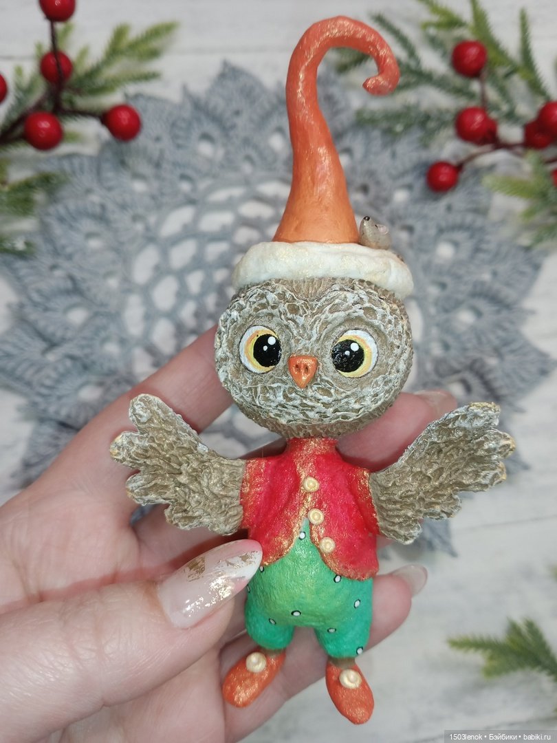 Совиные детки — Лепка авторских игрушек и папье