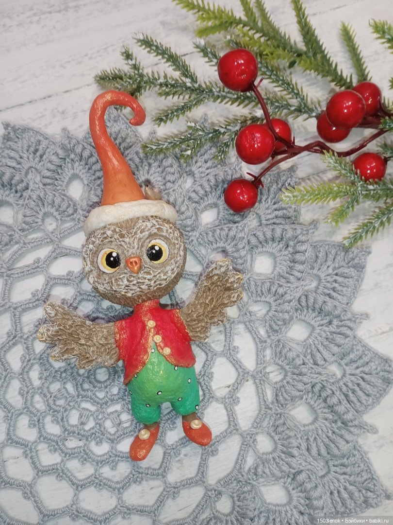 Совиные детки — Лепка авторских игрушек и папье (фото 10)