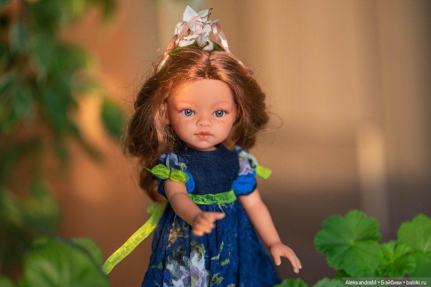Синее платье для куклы Паола Рейна (фото 5)