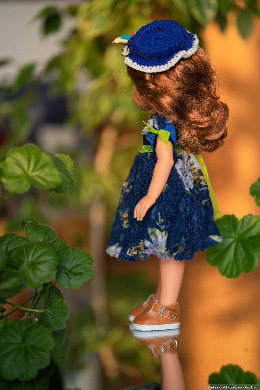 Синее платье для куклы Паола Рейна (фото 4)