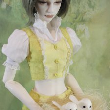 "Кокетка" - летний костюм на стройную BJD-девочку