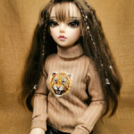 Парик для куклы Minifee с обхватом головы 17,5-18см