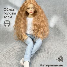 Парик из натуральных локонов козы . ОГ - 12см.