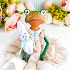 Лягушечка  Беа текстильная кукла