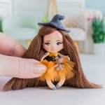 Ведьмочка миниатюрная куколка, кукла для куклы или мишки, портретная кукла, кукла на заказ