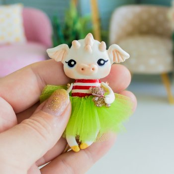 Дракошка елочная игрушка  Мари