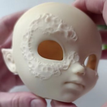 История создания "лишайной" куклы в фотографиях