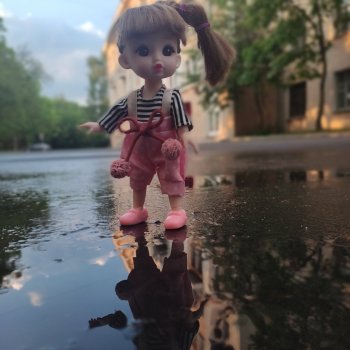 Как Ксюша в дождь гулять ходила