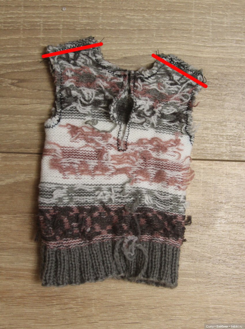 Вяжем свитер из носка — Одежда и обувь для кукол своими руками: фото