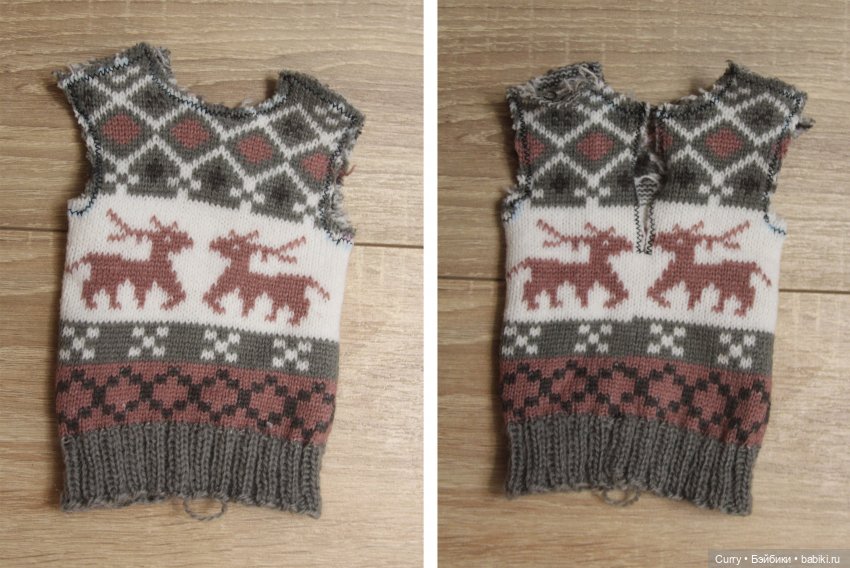 Вяжем свитер из носка — Одежда и обувь для кукол своими руками: фото (фото 10)