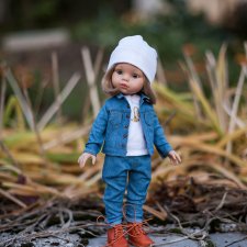 Выкройка джинсовый пиджак  для куклы Paola Reina