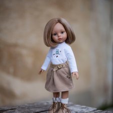 Выкройка юбки для куклы Паола Рейна