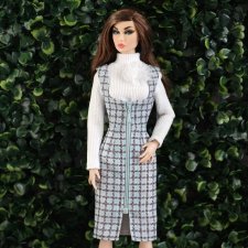 Сарафан и водолазка для Poppy Parker