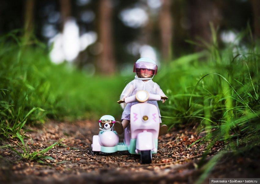 Малышки Лори, их собаки и мотоцикл (фото 6)