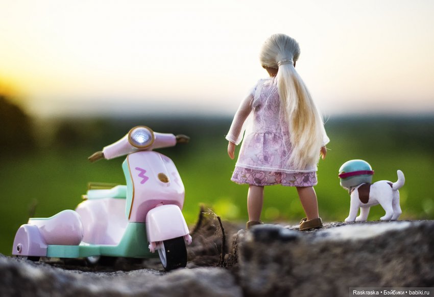 Малышки Лори, их собаки и мотоцикл (фото 7)