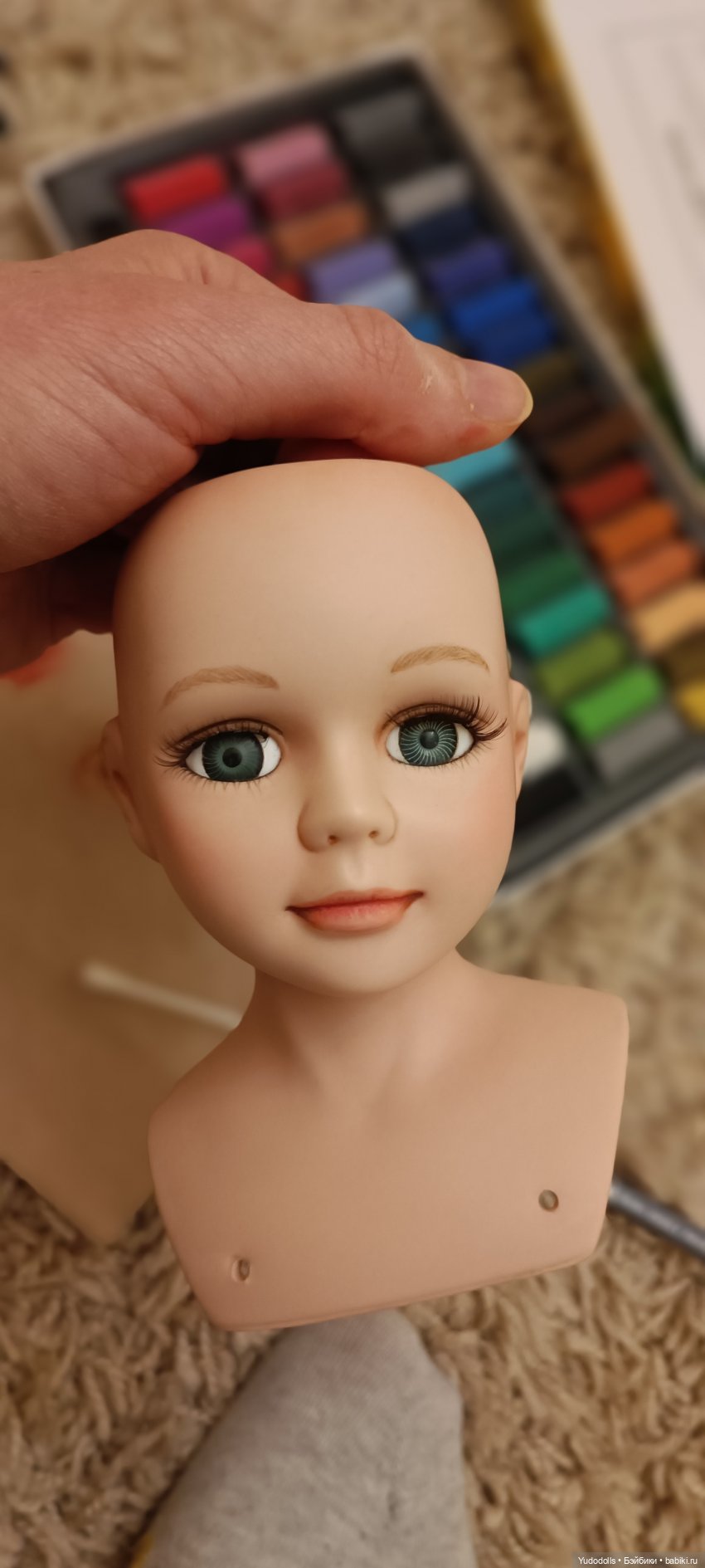 Преображение старой фарфоровой куклы (фото 6)