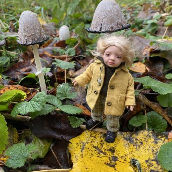 Осенняя прогулка Евы( Авторские куклы Светланы Соколовой)