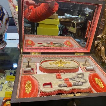 Шкатулка для рукоделия и шитья эпохи Наполеона 3, Франция