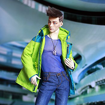 Лемур. Свет неона  (DS Doll,  размер-1\4)