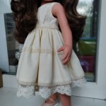 Одежда для Llorens 42 см, платье цвета шампань