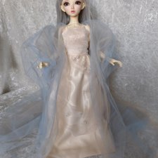 Комплект для BJD, платье и воздушная накидка