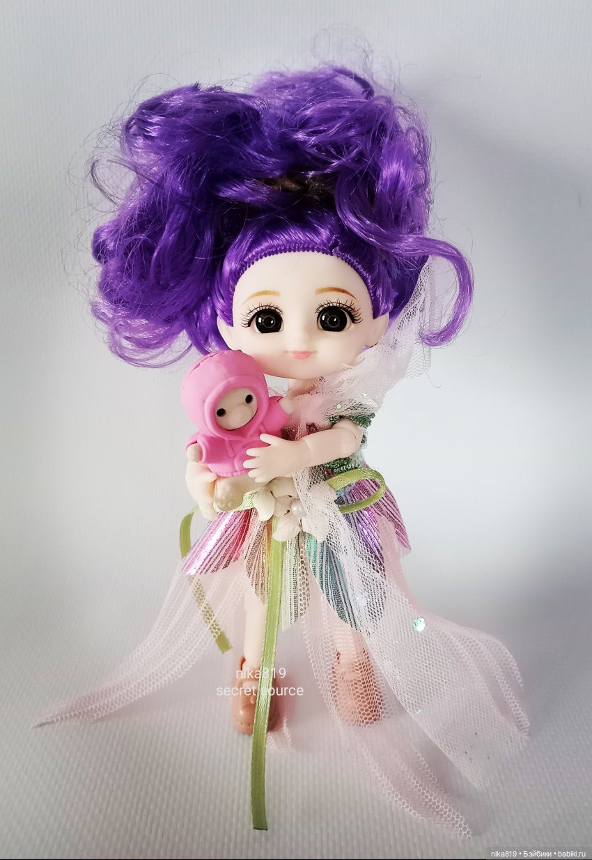 Куклы с голубыми и сиреневыми волосами (фото 4)