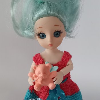 Куклы с голубыми и сиреневыми волосами