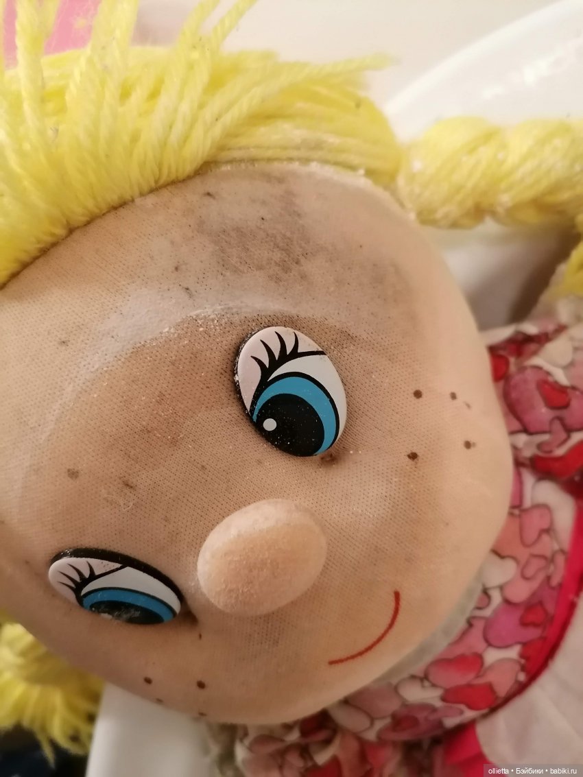 стирка текстильной куклы