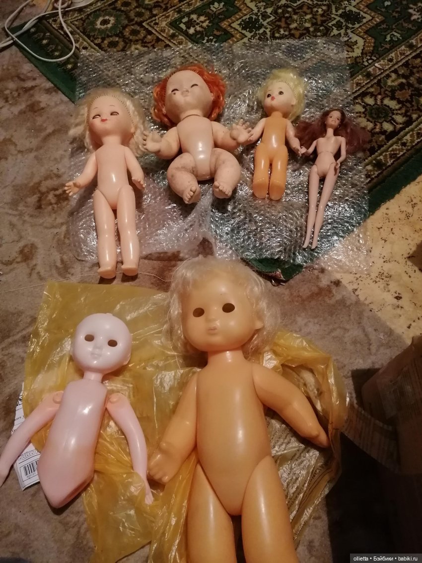 Куклы   старые и грязные