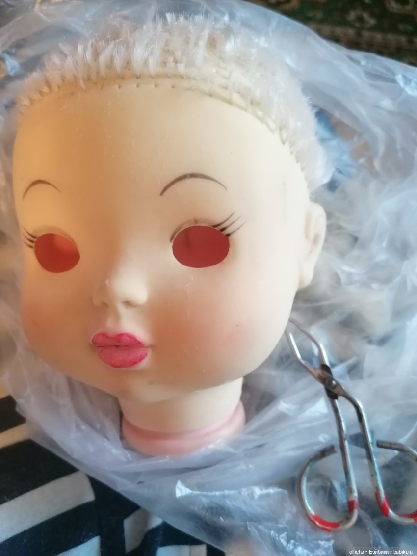 Кукольная голова в реставрацию