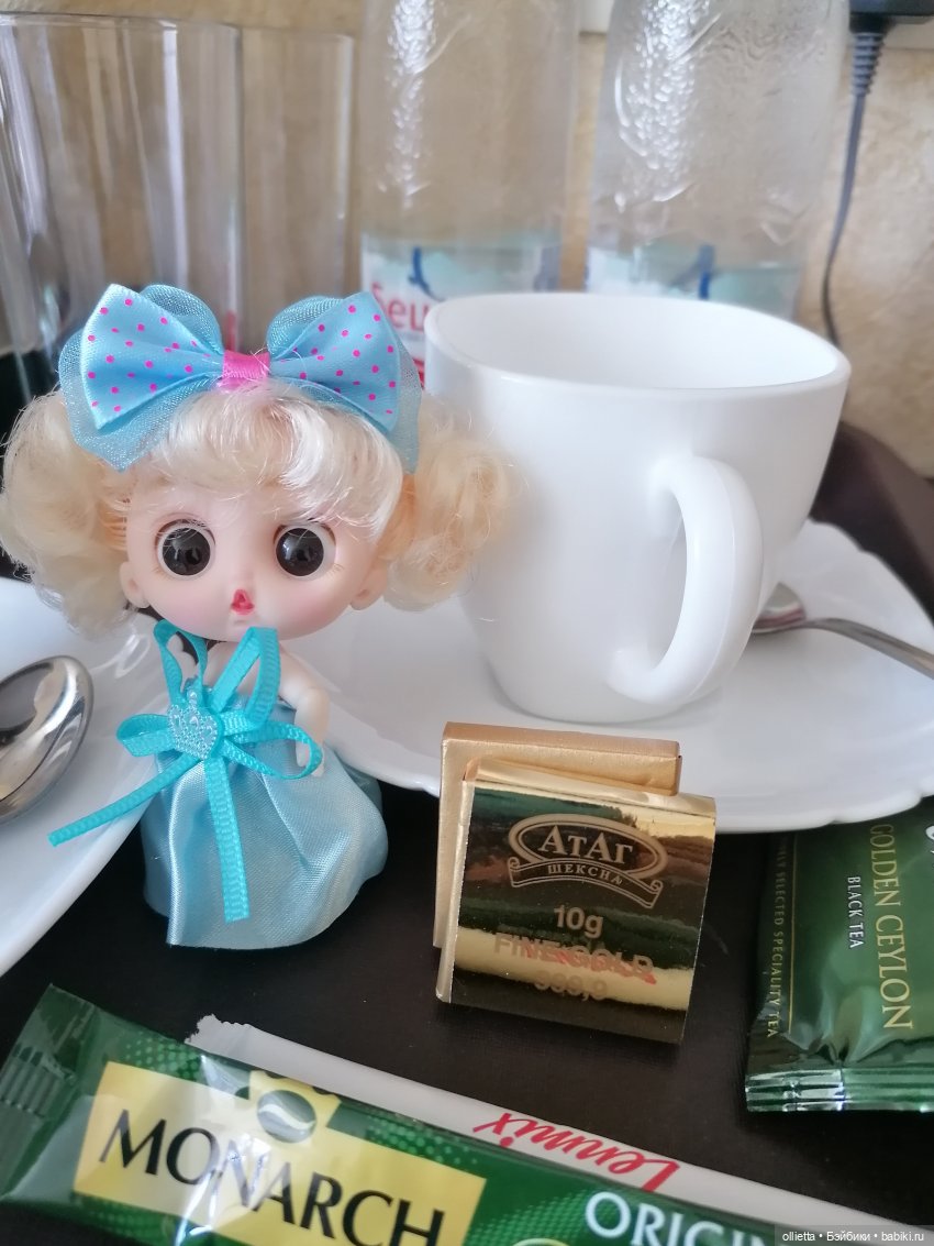 Кукла, чай, кофе, шоколад