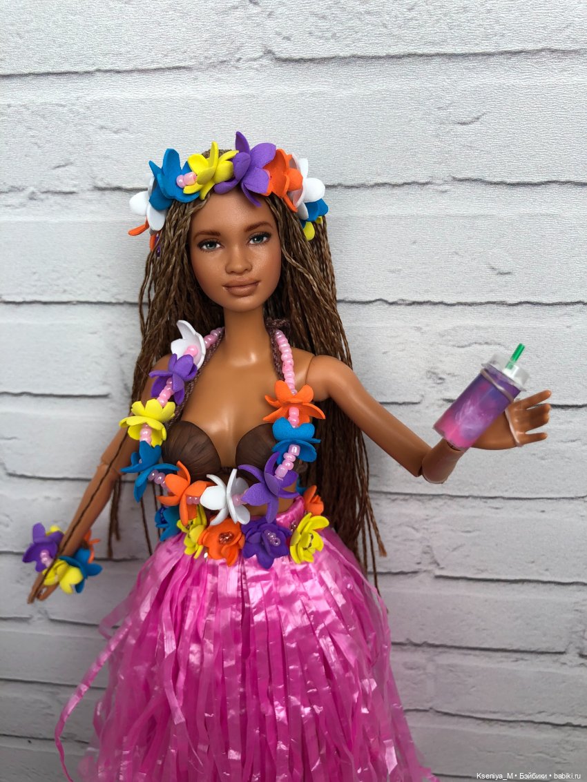 Гавайская вечеринка мой новый Барби ООАК (фото 4)