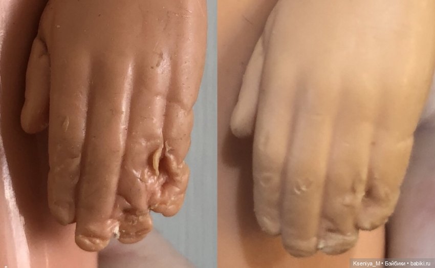 Восстановление убитого кена часть 1. Убираем погрызы на руках (фото 6)