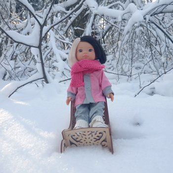 Зимой на санях.