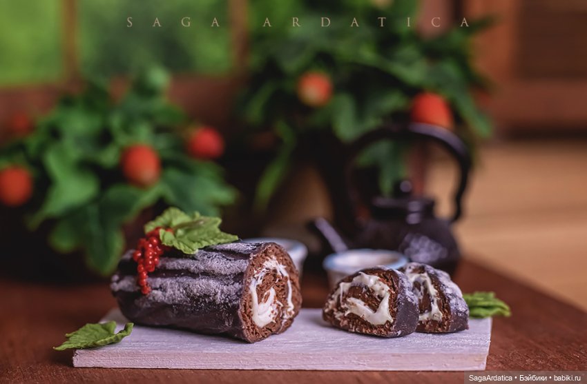 Аппетитный рулет — Кукольная миниатюра своими руками: еда (фото 2)