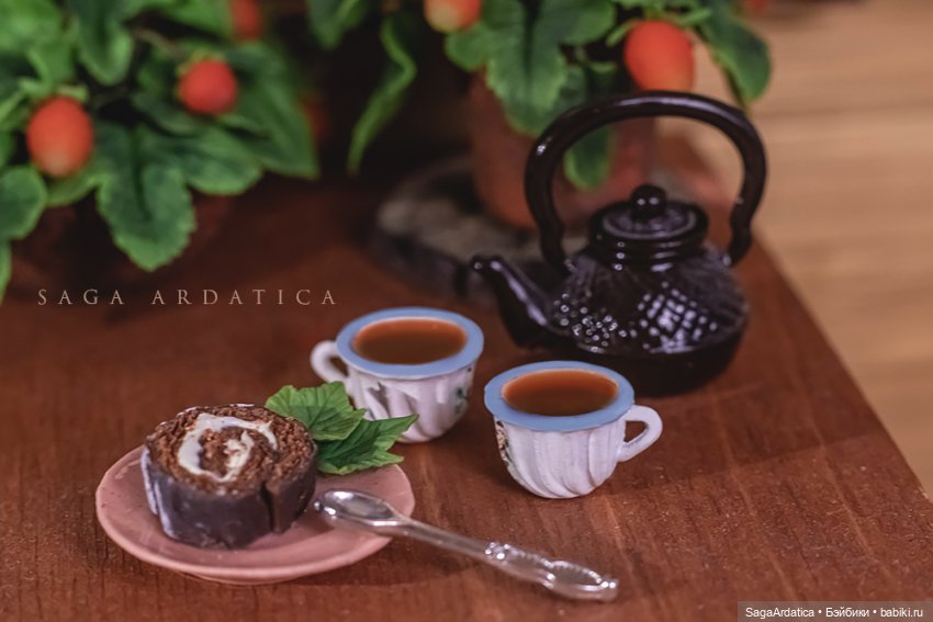 Аппетитный рулет — Кукольная миниатюра своими руками: еда (фото 4)