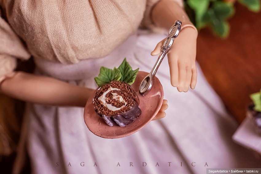 Аппетитный рулет — Кукольная миниатюра своими руками: еда (фото 6)