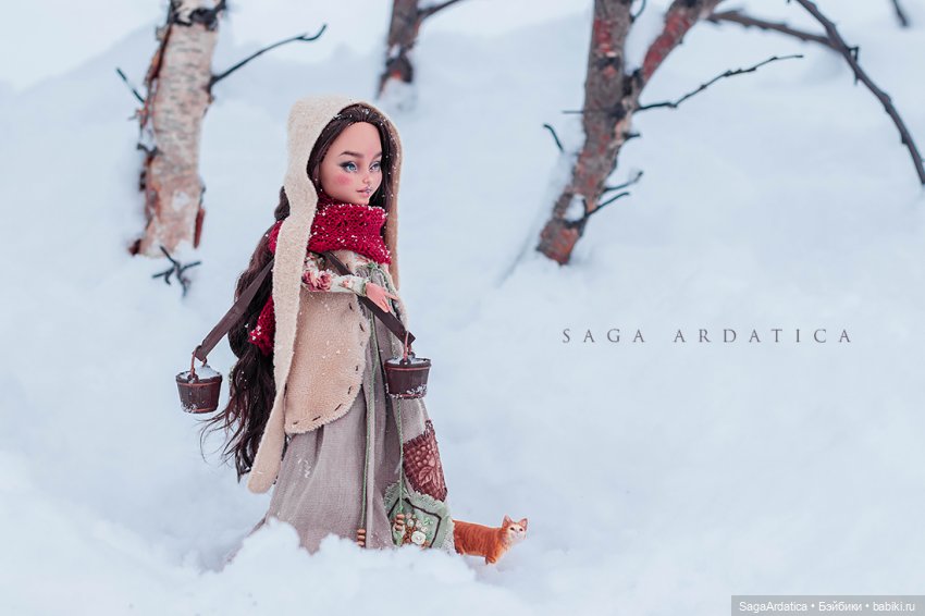 По сугробам к роднику — ООАК Monster High и Ever After High: репейнт (фото 2)