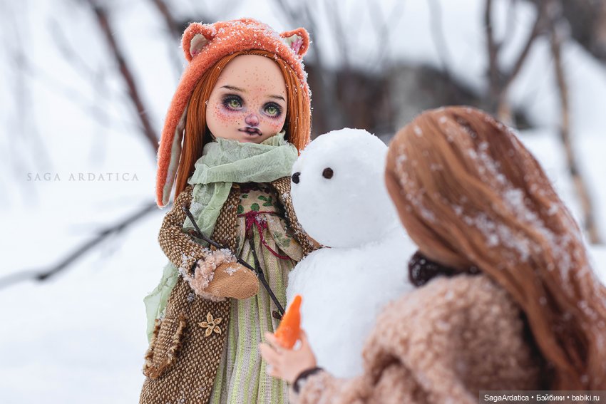 Зимние забавы — ООАК Monster High и Ever After High: репейнт (фото 3)