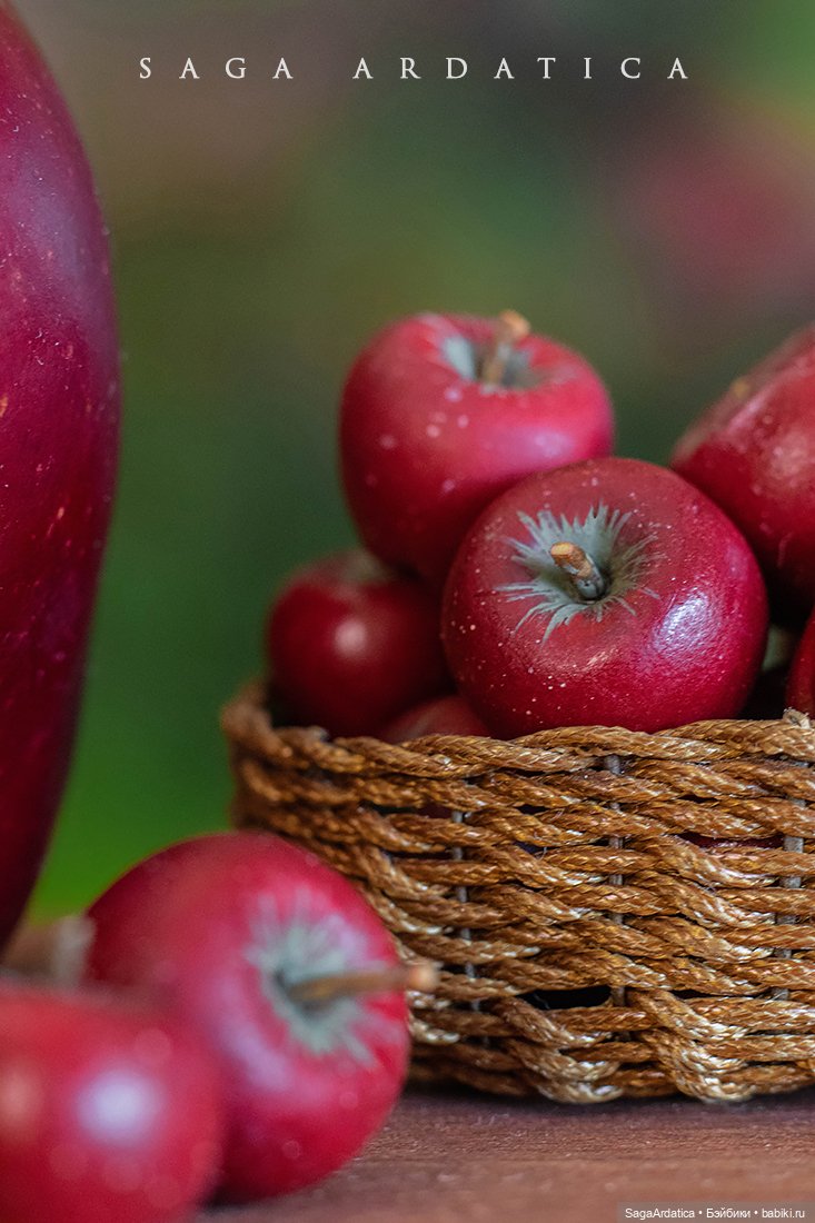 Красные яблочки — Кукольная миниатюра своими руками: еда (фото 6)