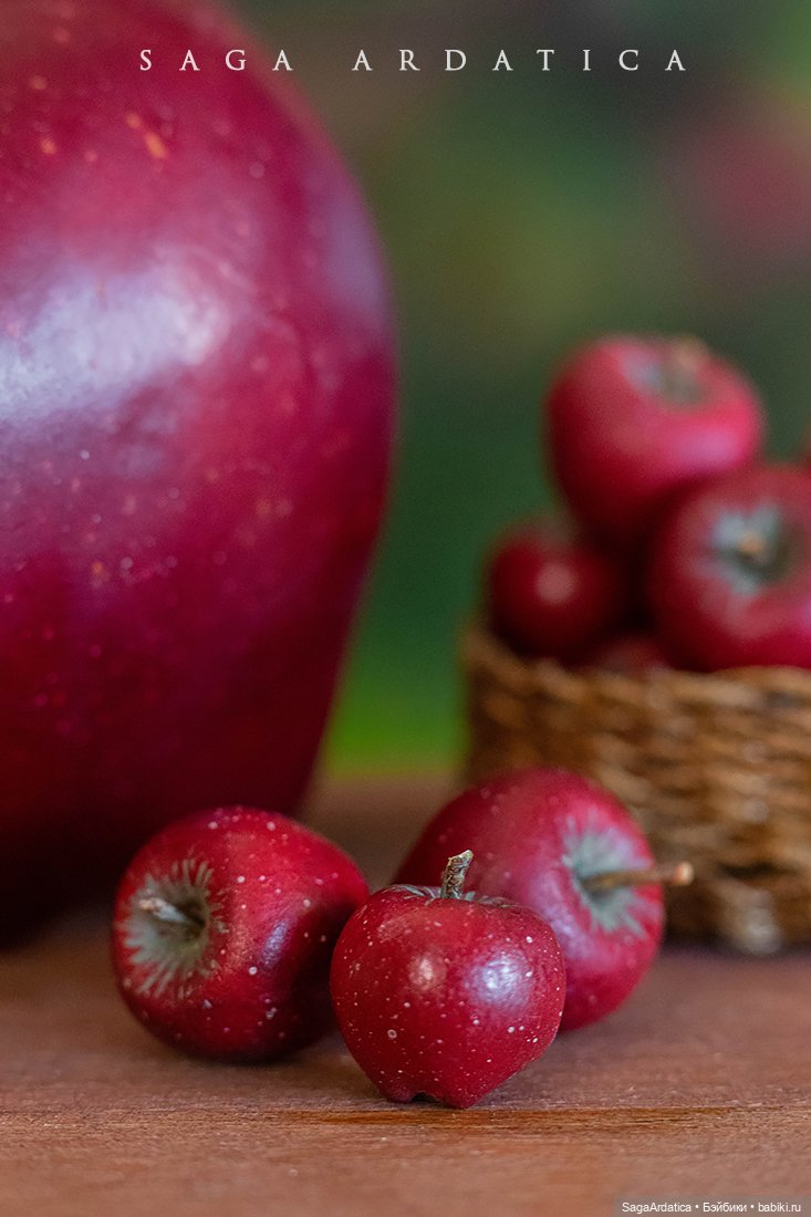 Красные яблочки — Кукольная миниатюра своими руками: еда (фото 4)