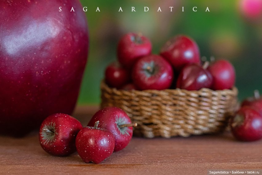 Красные яблочки — Кукольная миниатюра своими руками: еда (фото 2)