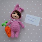 Авторская Кукла БТС Чонгук Зайчик, BTS Jungkook Bunny Kooky Crochet Doll, Амигуруми Зайка