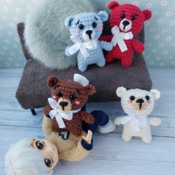 Вязаные Мини Мишки