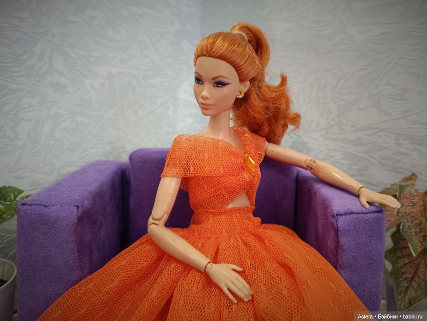 Фиолетовое кресло — Мебель для кукол и домиков: фото