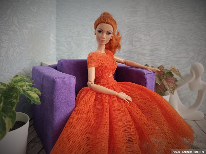 Фиолетовое кресло — Мебель для кукол и домиков: фото