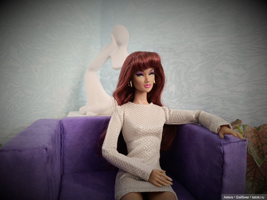 Фиолетовое кресло — Мебель для кукол и домиков: фото